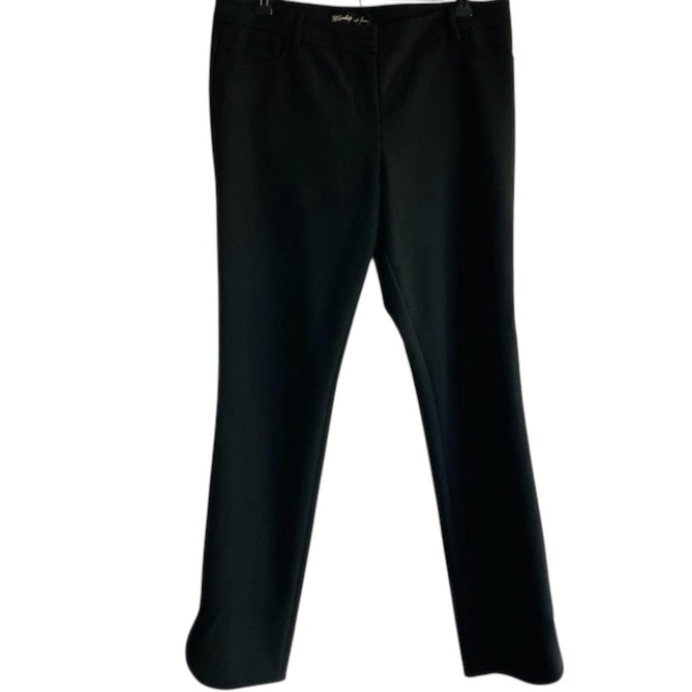 Elizabeth & James Black Pants 6 Split Hem Mid Rise Leisure Travel Comfy Office